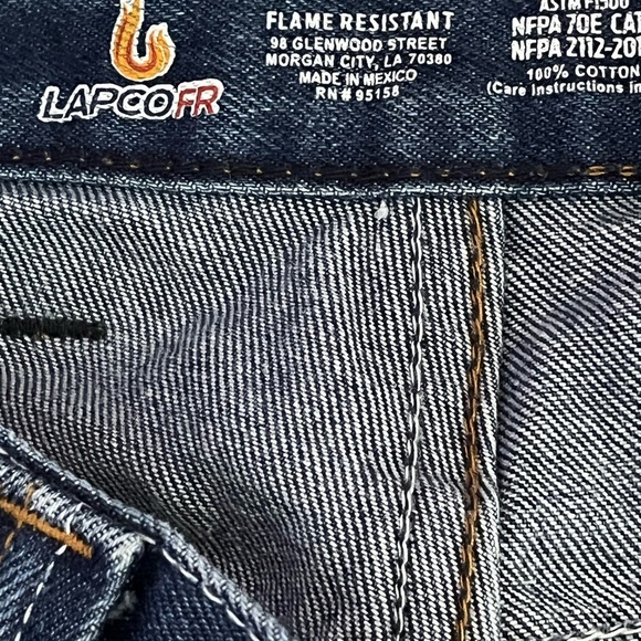 Lapco FR Fire Resistant Jeans Sz 40 X 34 - Picture 8 of 9